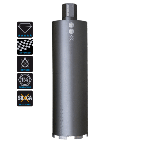 Trockengeschwindigkeit Diamant Trockenbohren 1¼"