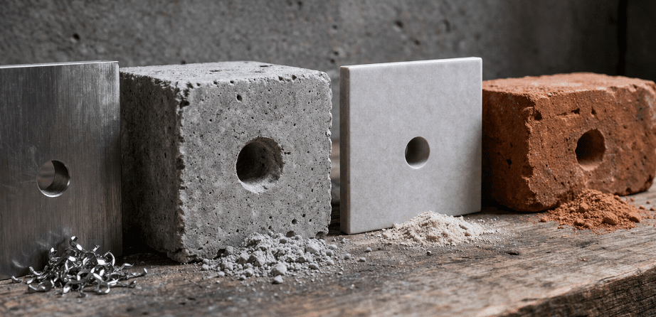 Drilling by material